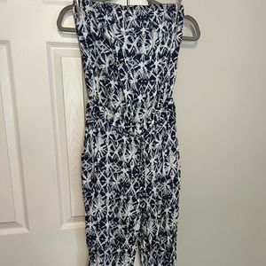 NWT blue strapless jumpsuit